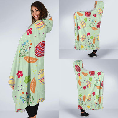 Easter Eggs Pattern Print Design RB07 Hooded Blanket-JORJUNE.COM