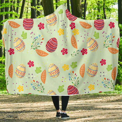 Easter Eggs Pattern Print Design RB07 Hooded Blanket-JORJUNE.COM