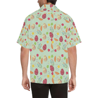 Easter Eggs Pattern Print Design RB07 Men Hawaiian Shirt-JorJune