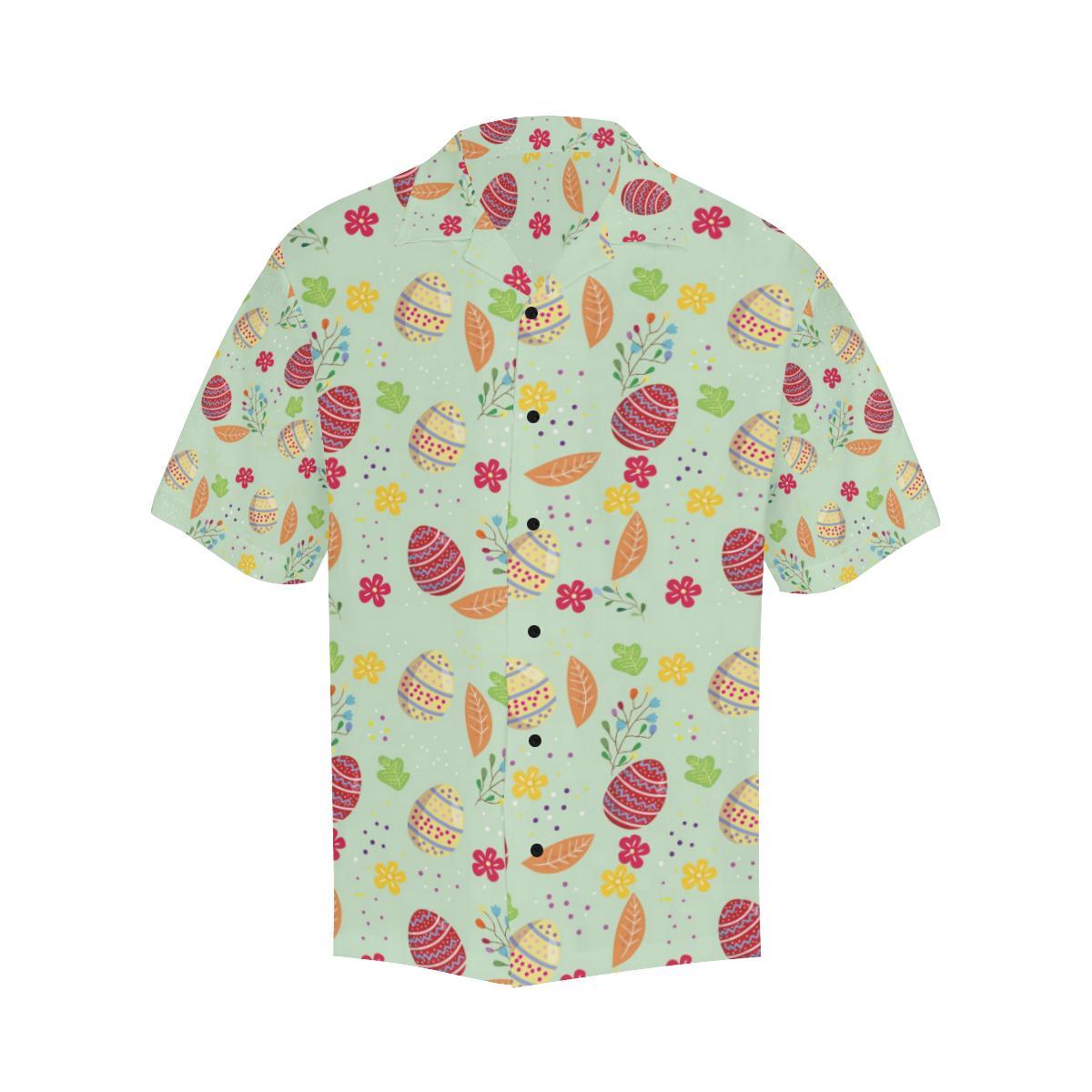 Easter Eggs Pattern Print Design RB07 Men Hawaiian Shirt-JorJune