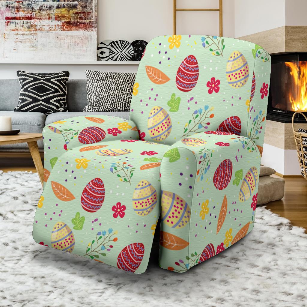 Easter Eggs Pattern Print Design RB07 Recliner Slipcover-JORJUNE.COM