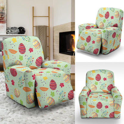 Easter Eggs Pattern Print Design RB07 Recliner Slipcover-JORJUNE.COM