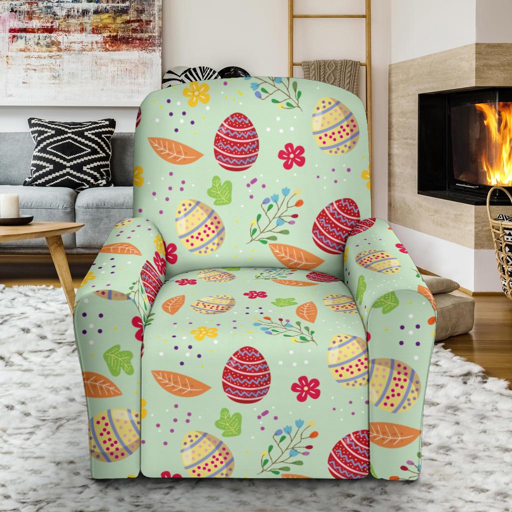 Easter Eggs Pattern Print Design RB07 Recliner Slipcover-JORJUNE.COM