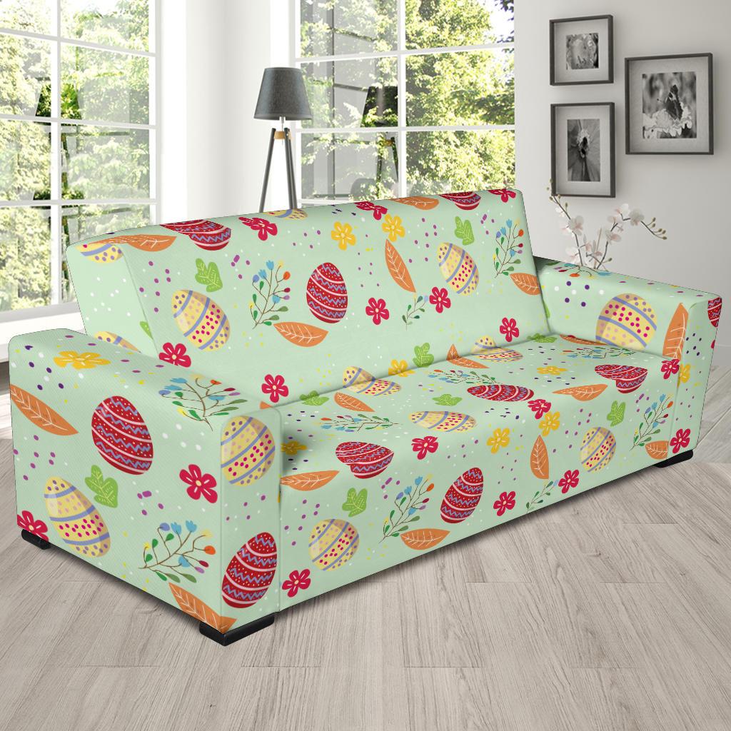 Easter Eggs Pattern Print Design RB07 Sofa Slipcover-JORJUNE.COM
