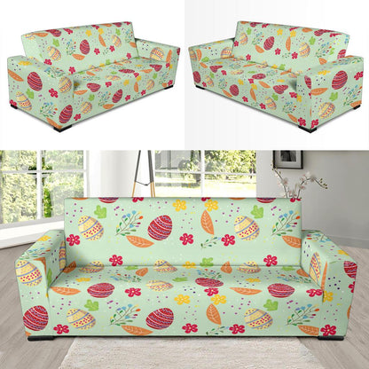 Easter Eggs Pattern Print Design RB07 Sofa Slipcover-JORJUNE.COM