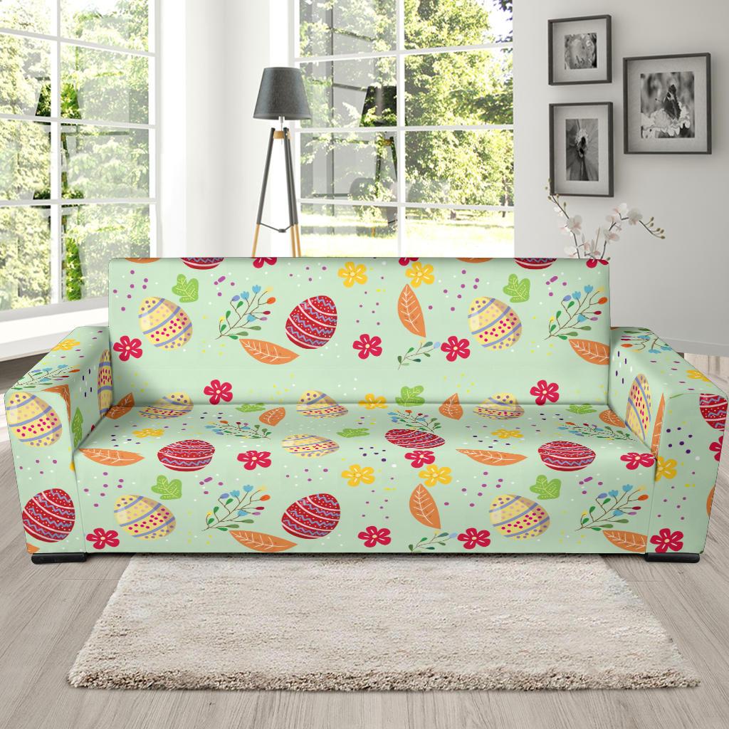 Easter Eggs Pattern Print Design RB07 Sofa Slipcover-JORJUNE.COM