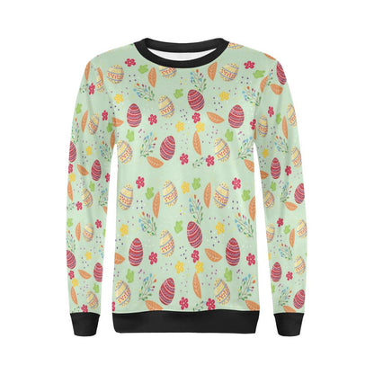Easter Eggs Pattern Print Design RB07 Women Long Sleeve Sweatshirt-JorJune