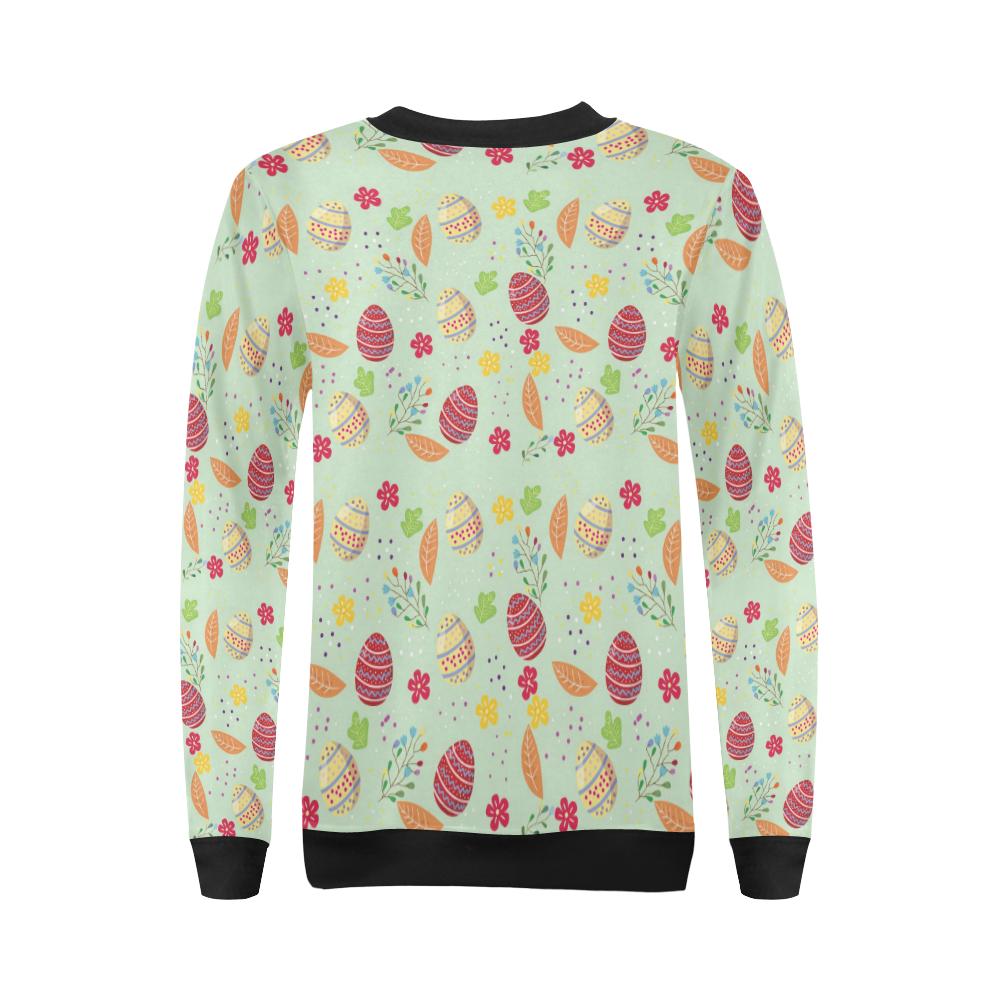 Easter Eggs Pattern Print Design RB07 Women Long Sleeve Sweatshirt-JorJune