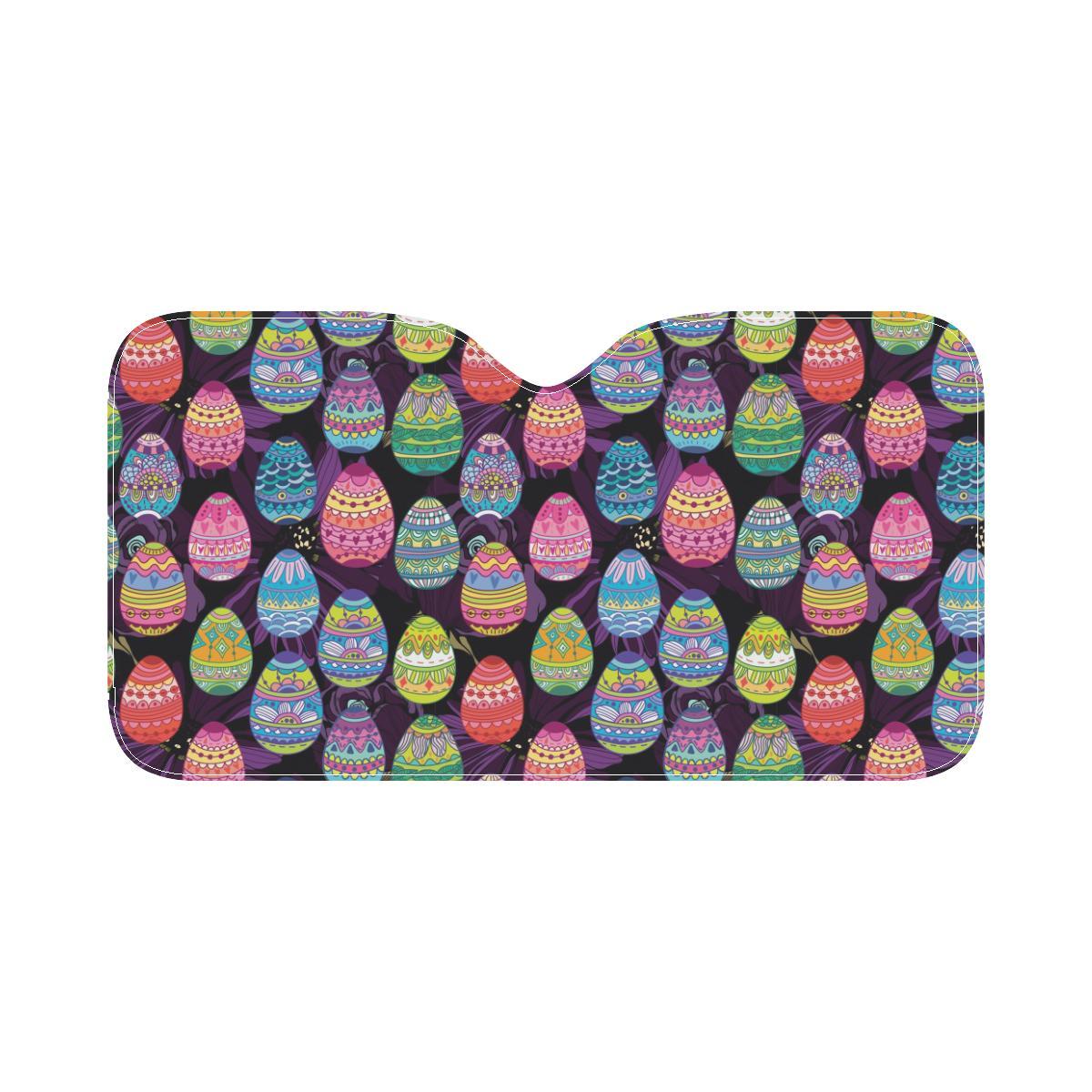 Easter Eggs Pattern Print Design RB08 Car Sun Shade-JorJune
