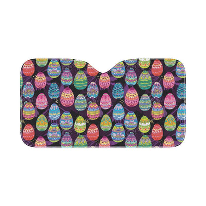 Easter Eggs Pattern Print Design RB08 Car Sun Shade-JorJune