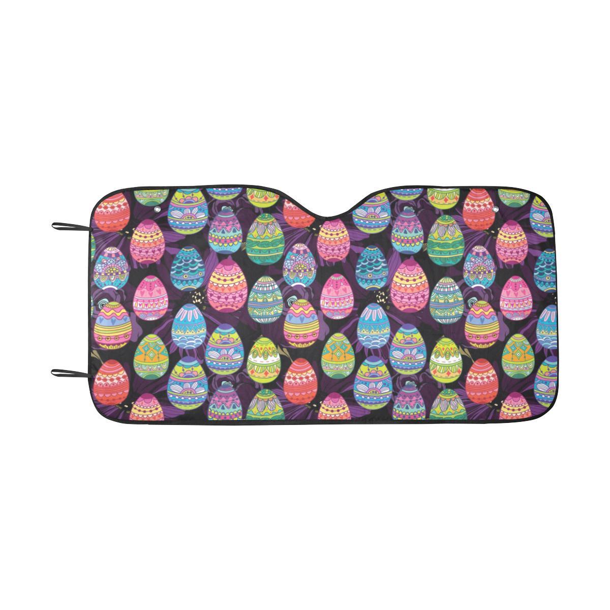 Easter Eggs Pattern Print Design RB08 Car Sun Shade-JorJune