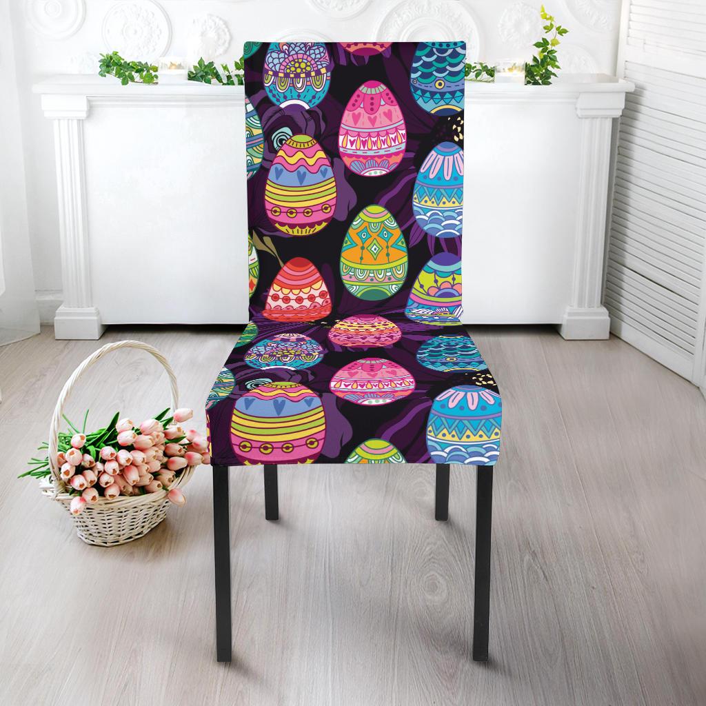 Easter Eggs Pattern Print Design RB08 Dining Chair Slipcover-JORJUNE.COM