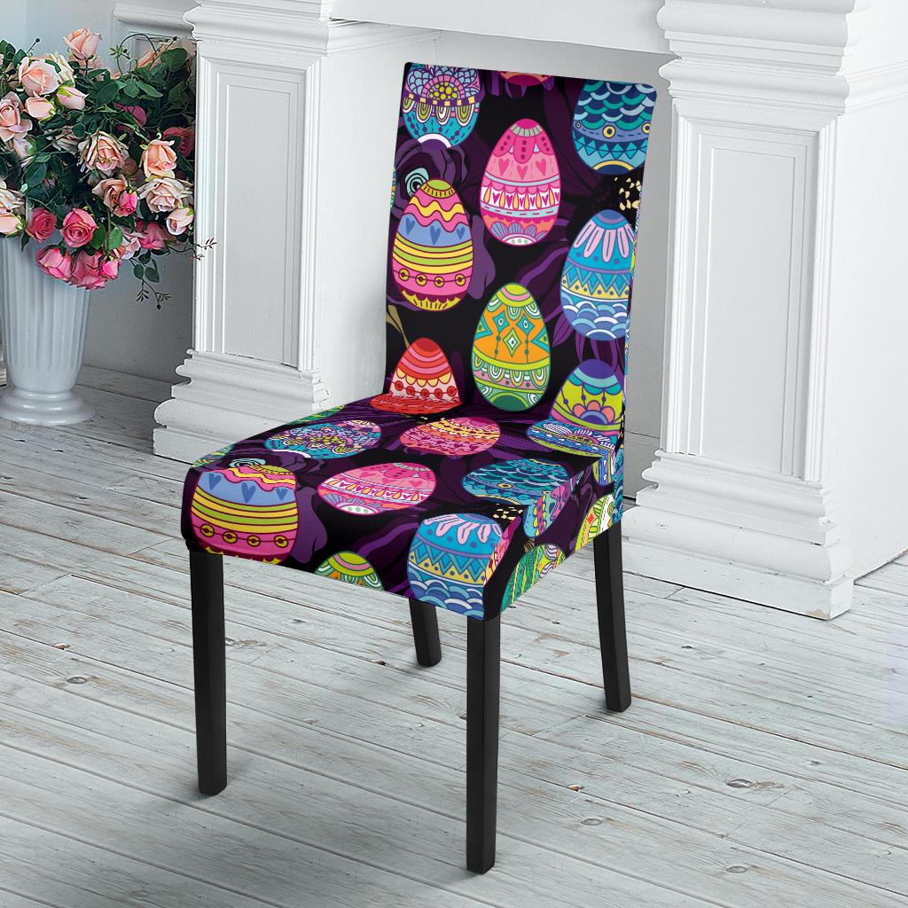 Easter Eggs Pattern Print Design RB08 Dining Chair Slipcover-JORJUNE.COM