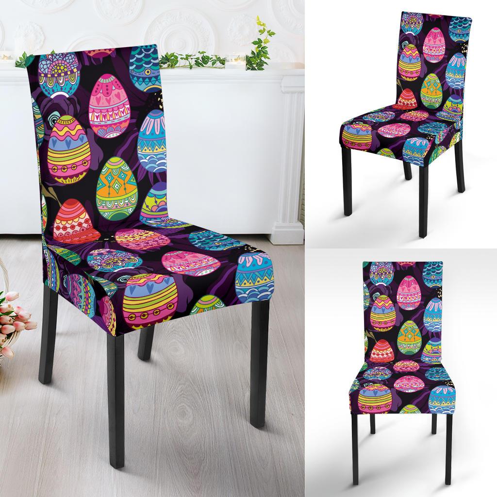 Easter Eggs Pattern Print Design RB08 Dining Chair Slipcover-JORJUNE.COM