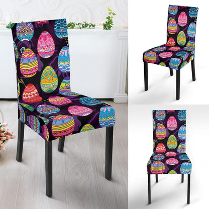 Easter Eggs Pattern Print Design RB08 Dining Chair Slipcover-JORJUNE.COM