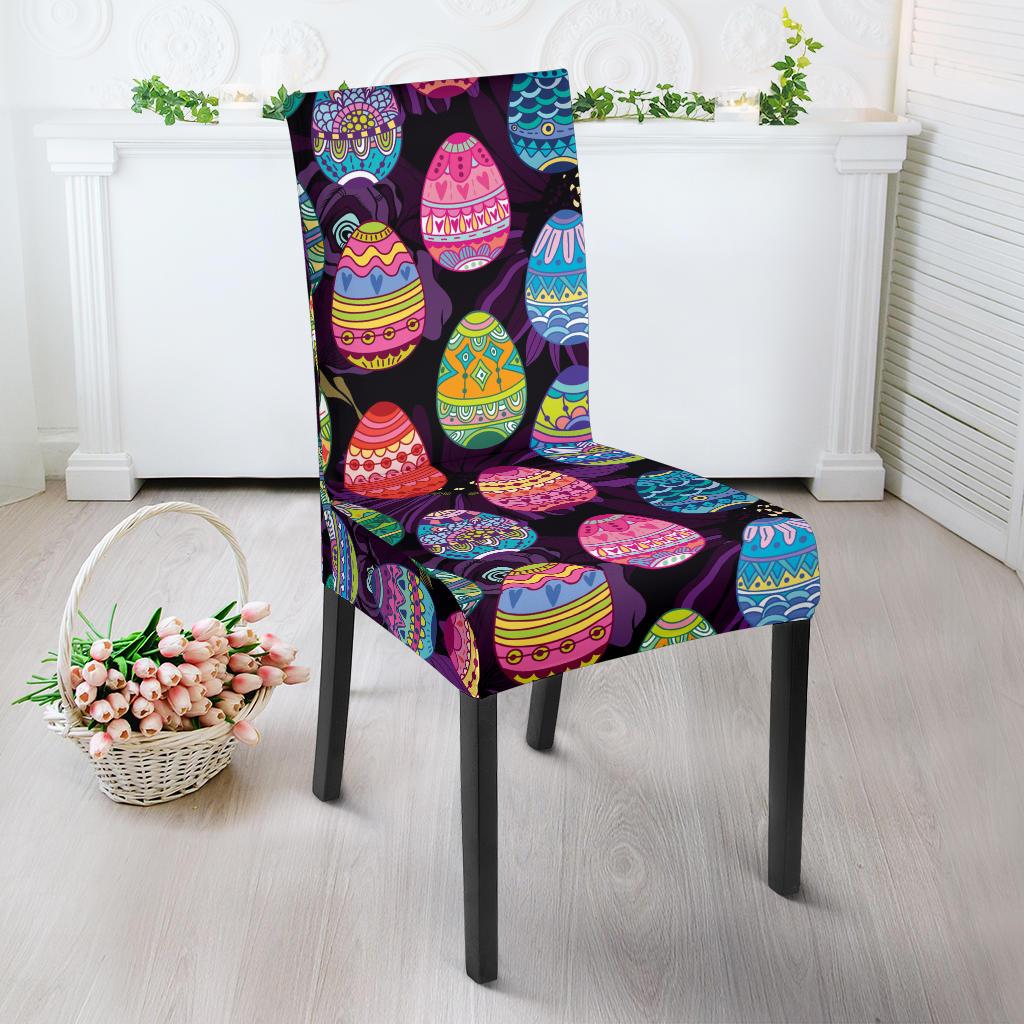Easter Eggs Pattern Print Design RB08 Dining Chair Slipcover-JORJUNE.COM