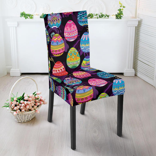 Easter Eggs Pattern Print Design RB08 Dining Chair Slipcover-JORJUNE.COM