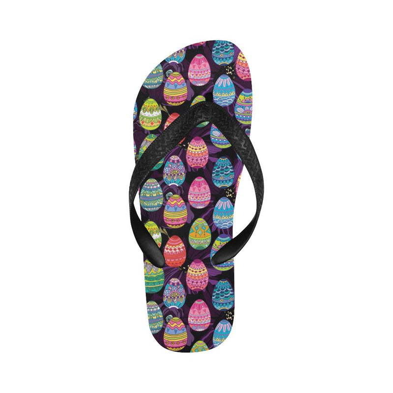 Easter Eggs Pattern Print Design RB08 Flip Flops-JorJune