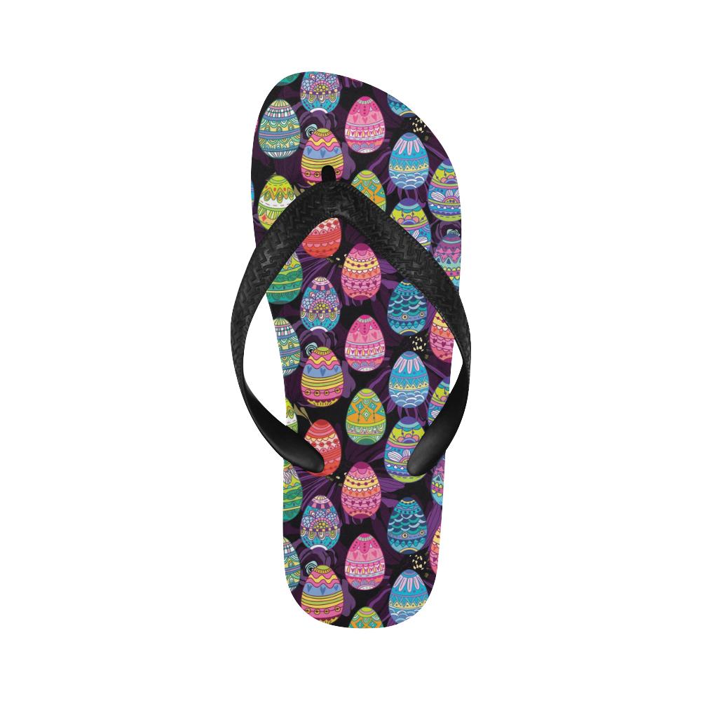 Easter Eggs Pattern Print Design RB08 Flip Flops-JorJune