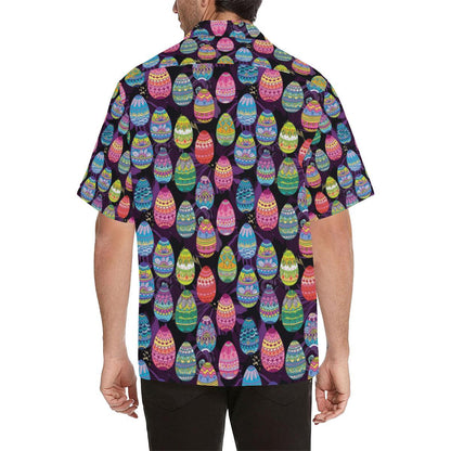 Easter Eggs Pattern Print Design RB08 Men Hawaiian Shirt-JorJune