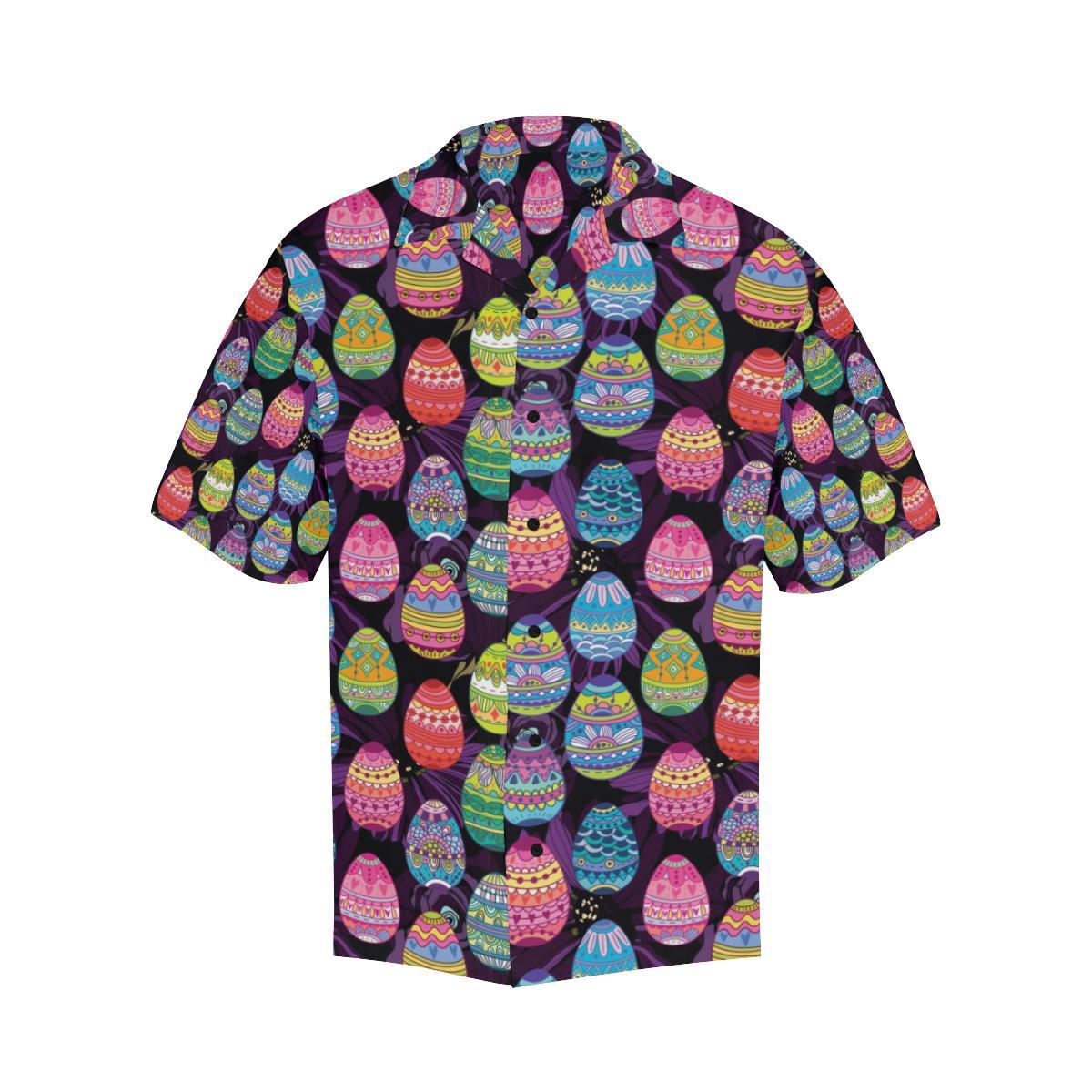Easter Eggs Pattern Print Design RB08 Men Hawaiian Shirt-JorJune