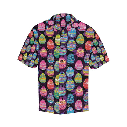 Easter Eggs Pattern Print Design RB08 Men Hawaiian Shirt-JorJune