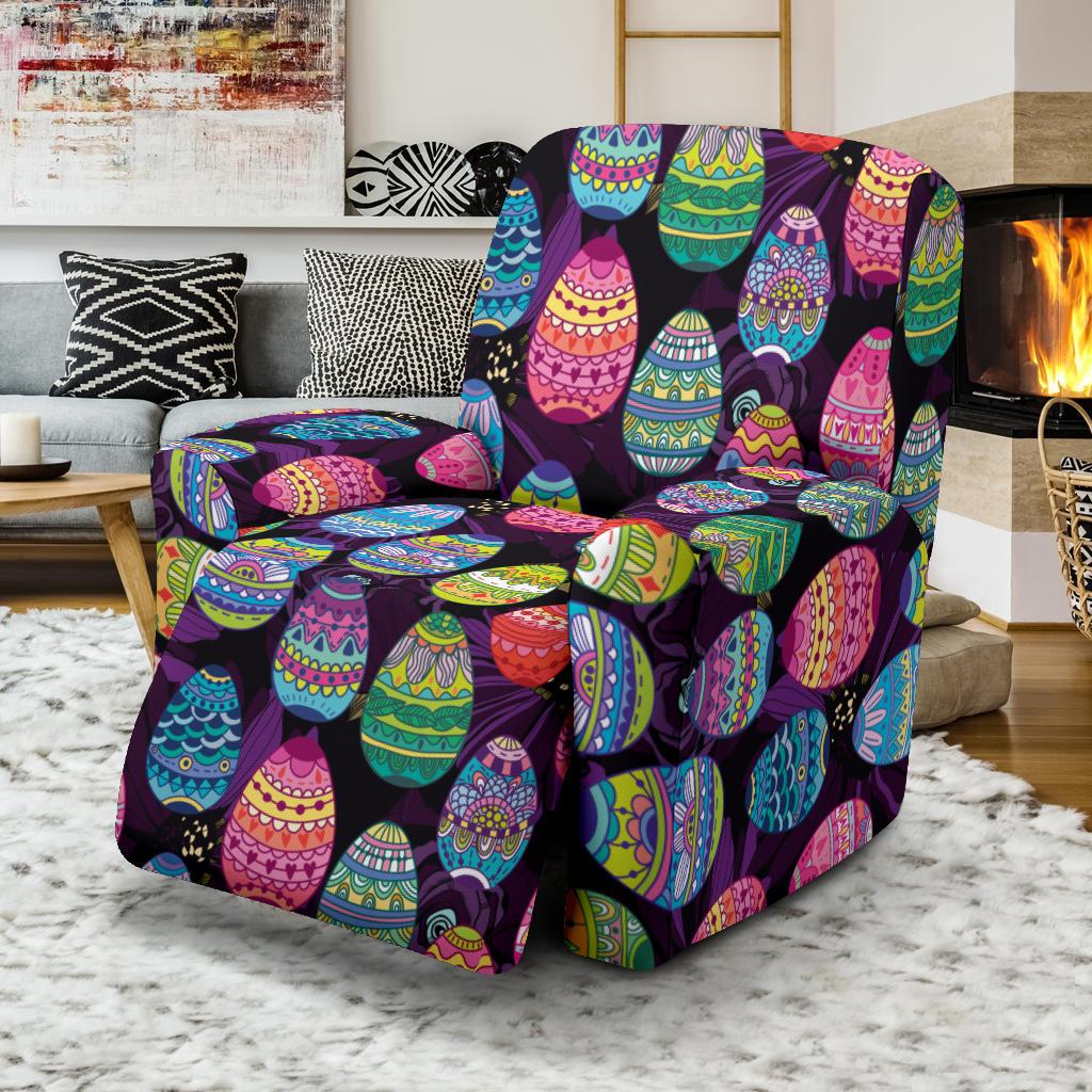 Easter Eggs Pattern Print Design RB08 Recliner Slipcover-JORJUNE.COM