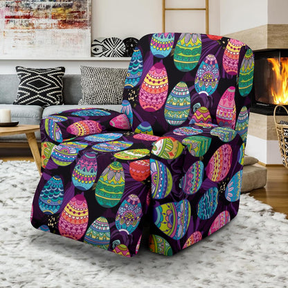 Easter Eggs Pattern Print Design RB08 Recliner Slipcover-JORJUNE.COM