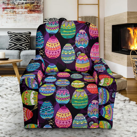 Easter Eggs Pattern Print Design RB08 Recliner Slipcover-JORJUNE.COM