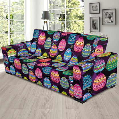 Easter Eggs Pattern Print Design RB08 Sofa Slipcover-JORJUNE.COM