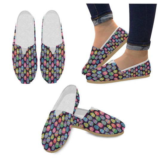 Easter Eggs Pattern Print Design RB08 Women Casual Shoes-JorJune.com