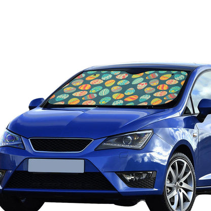 Easter Eggs Pattern Print Design RB09 Car Sun Shade-JorJune