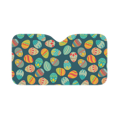 Easter Eggs Pattern Print Design RB09 Car Sun Shade-JorJune