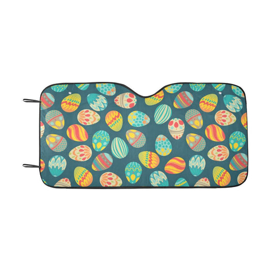 Easter Eggs Pattern Print Design RB09 Car Sun Shade-JorJune
