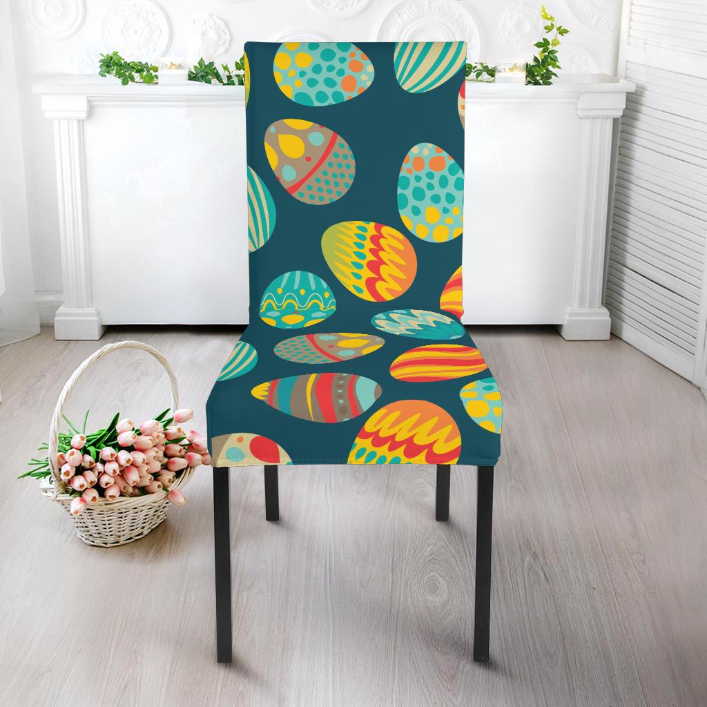 Easter Eggs Pattern Print Design RB09 Dining Chair Slipcover-JORJUNE.COM