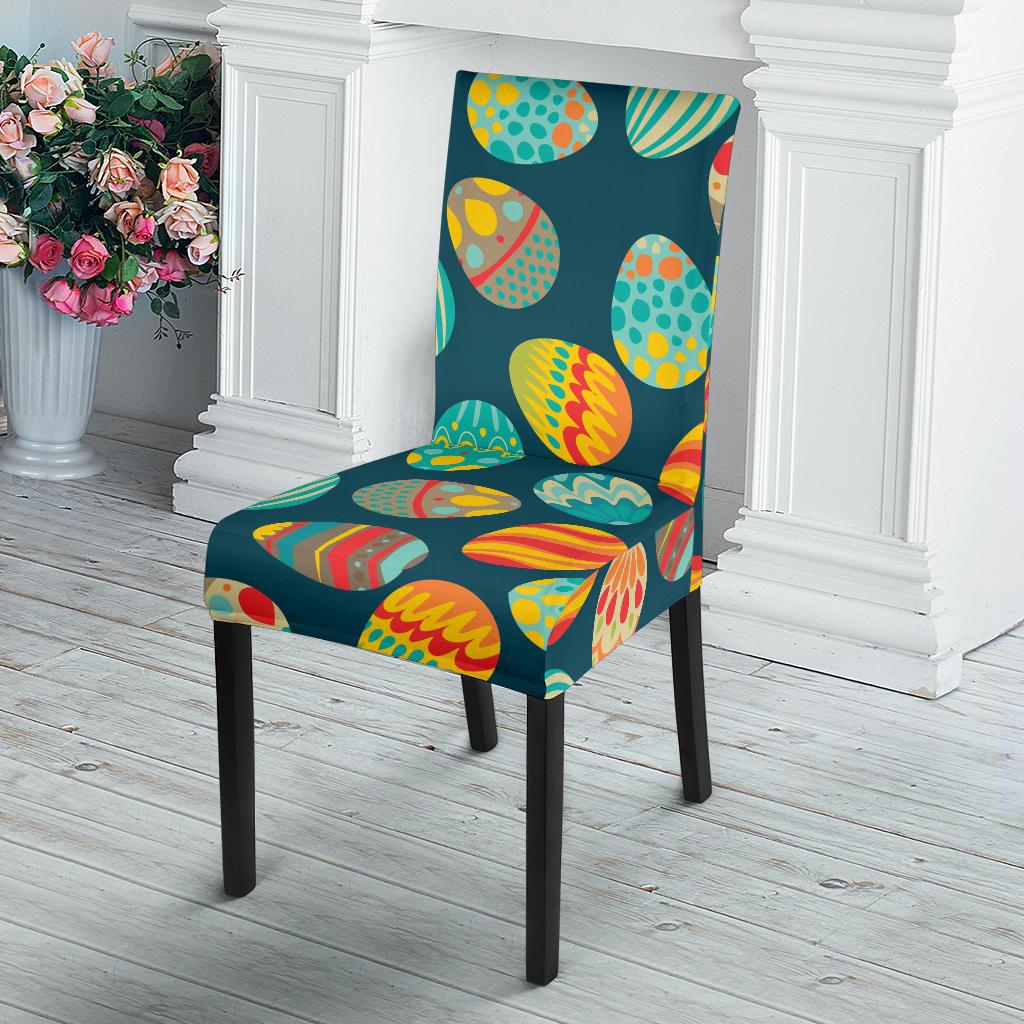 Easter Eggs Pattern Print Design RB09 Dining Chair Slipcover-JORJUNE.COM
