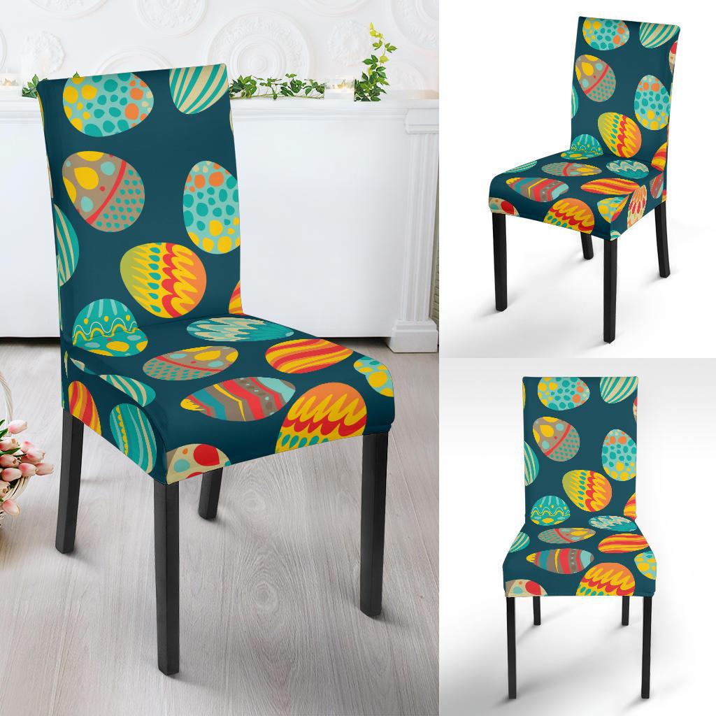 Easter Eggs Pattern Print Design RB09 Dining Chair Slipcover-JORJUNE.COM