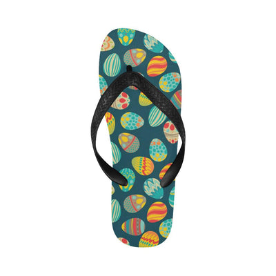 Easter Eggs Pattern Print Design RB09 Flip Flops-JorJune