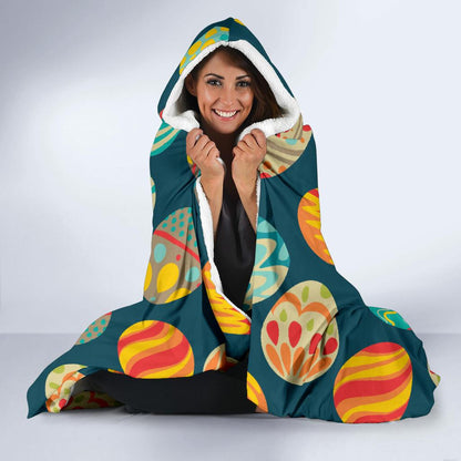 Easter Eggs Pattern Print Design RB09 Hooded Blanket-JORJUNE.COM