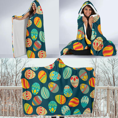 Easter Eggs Pattern Print Design RB09 Hooded Blanket-JORJUNE.COM