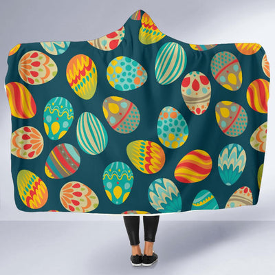 Easter Eggs Pattern Print Design RB09 Hooded Blanket-JORJUNE.COM