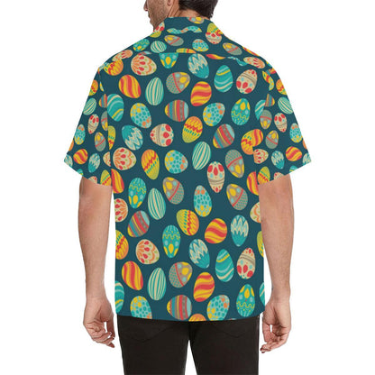 Easter Eggs Pattern Print Design RB09 Men Hawaiian Shirt-JorJune