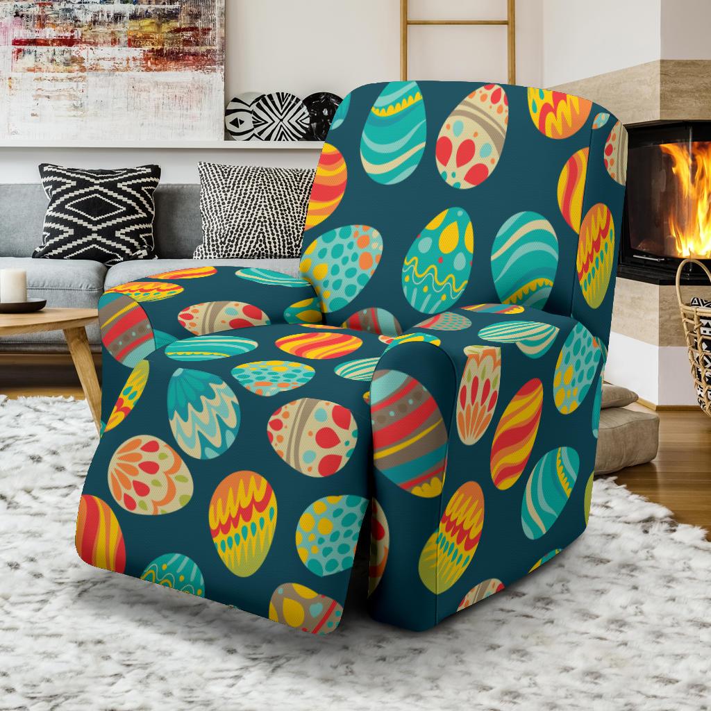 Easter Eggs Pattern Print Design RB09 Recliner Slipcover-JORJUNE.COM