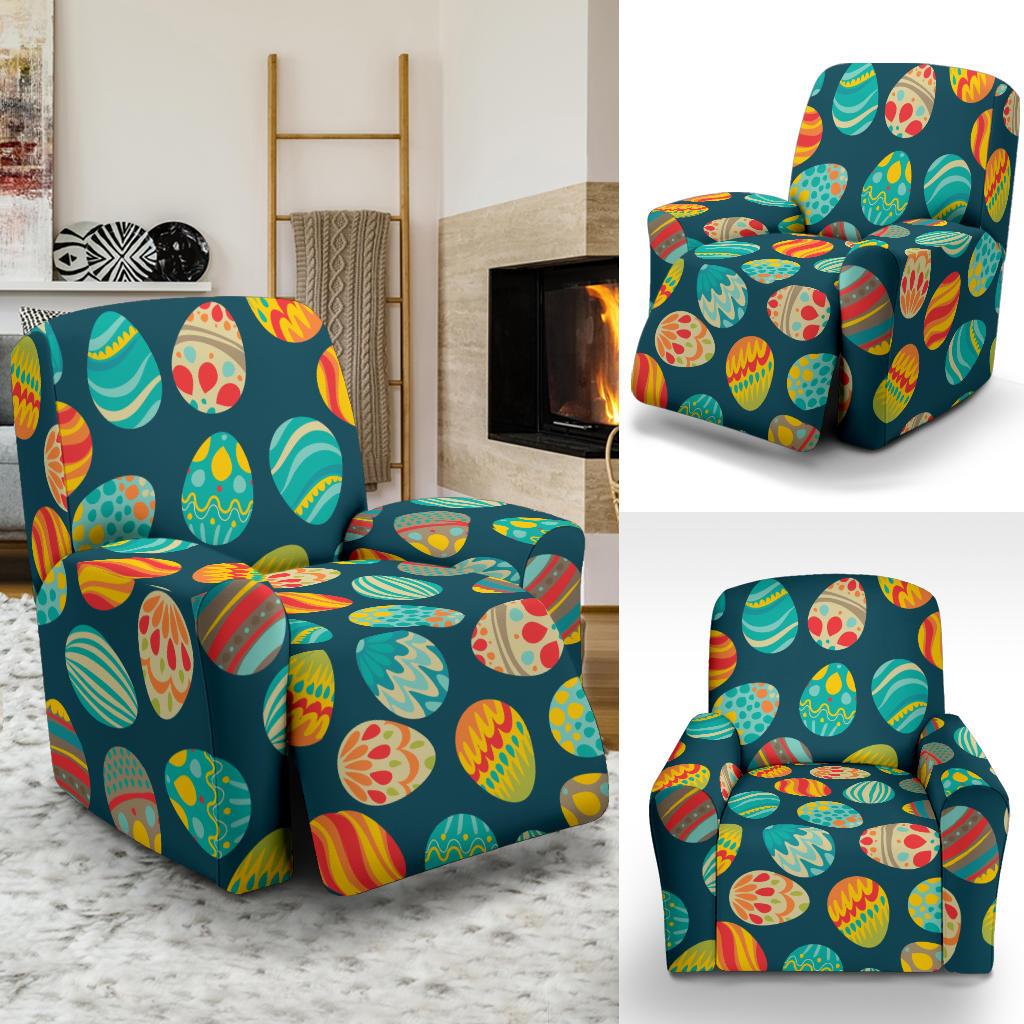 Easter Eggs Pattern Print Design RB09 Recliner Slipcover-JORJUNE.COM