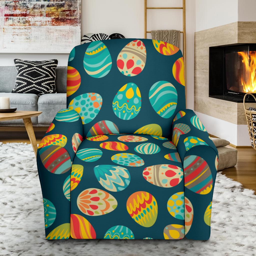 Easter Eggs Pattern Print Design RB09 Recliner Slipcover-JORJUNE.COM