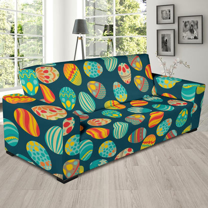 Easter Eggs Pattern Print Design RB09 Sofa Slipcover-JORJUNE.COM