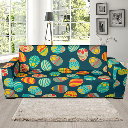 Easter Eggs Pattern Print Design RB09 Sofa Slipcover-JORJUNE.COM