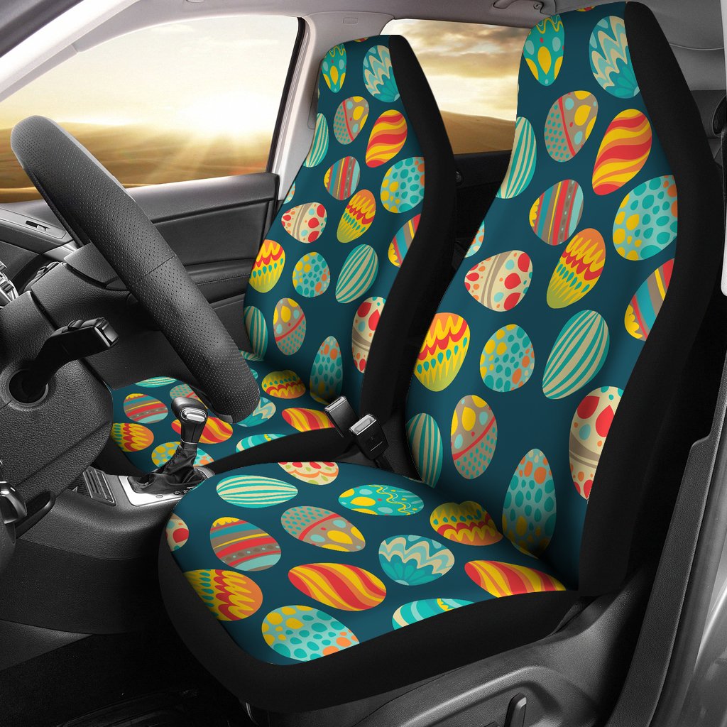 Easter Eggs Pattern Print Design RB09 Universal Fit Car Seat Covers-JorJune