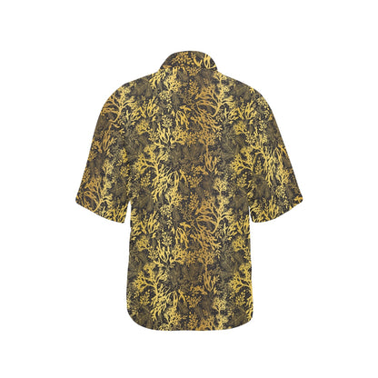 Seaweed Print Design LKS303 Women's Hawaiian Shirt