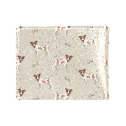 Russell Terriers With Bone Print Design LKS302 Men's ID Card Wallet